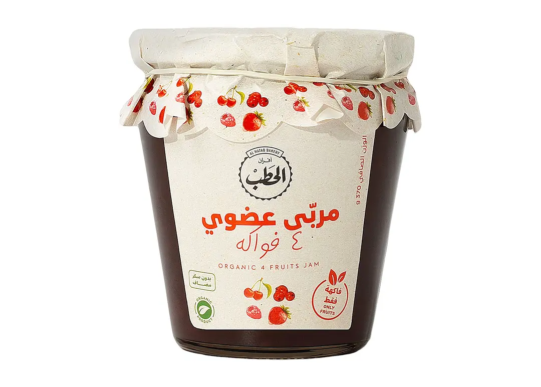 الحطب مربى عضوي 4 فواكه 370جم