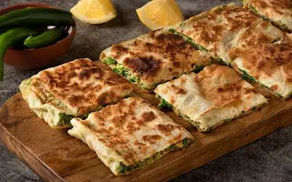Vegetable Mutabbaq with Cheese