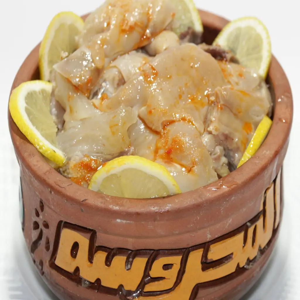 طاجن كوارع مع الشوربة