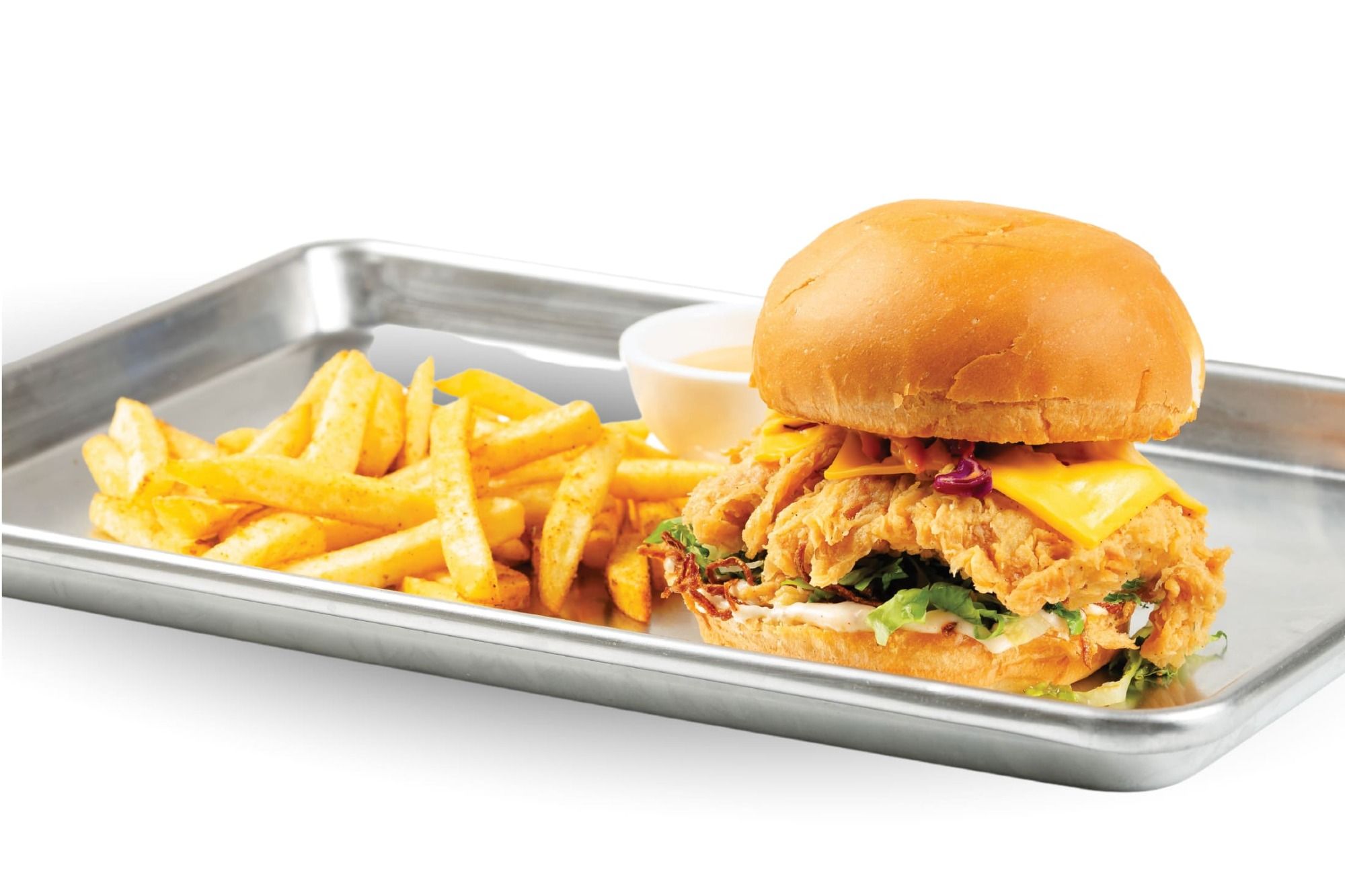Crispy chicken burger