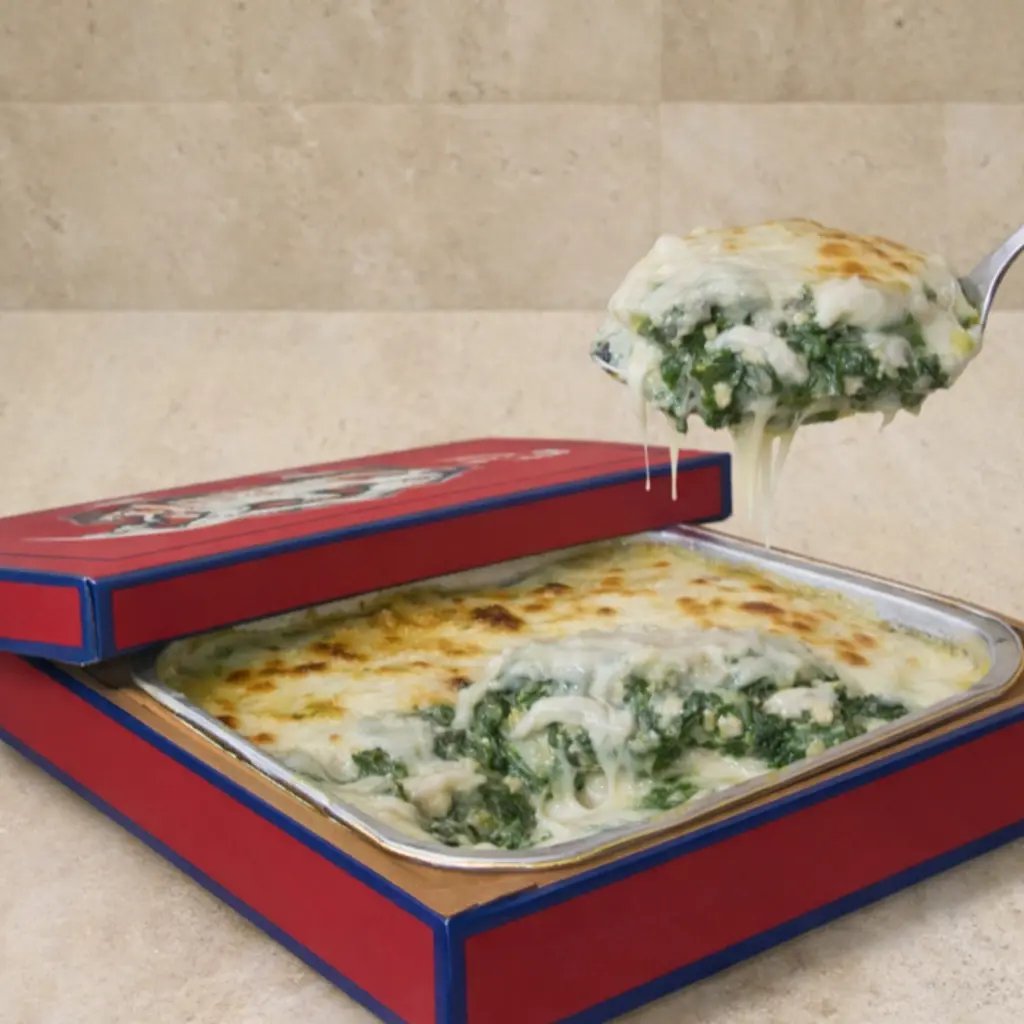صينية السبانخ والدجاج بالكريما