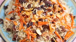 بلاؤ كابلي مع لحم نص