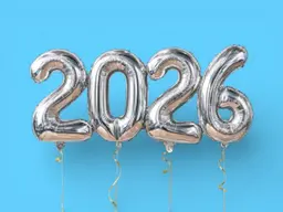 Silver 2026 Helium Balloons 0281