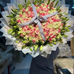 Flower Bouquet with Lily Branches