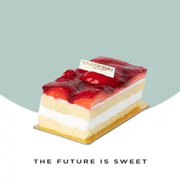 piece of strawberry cake