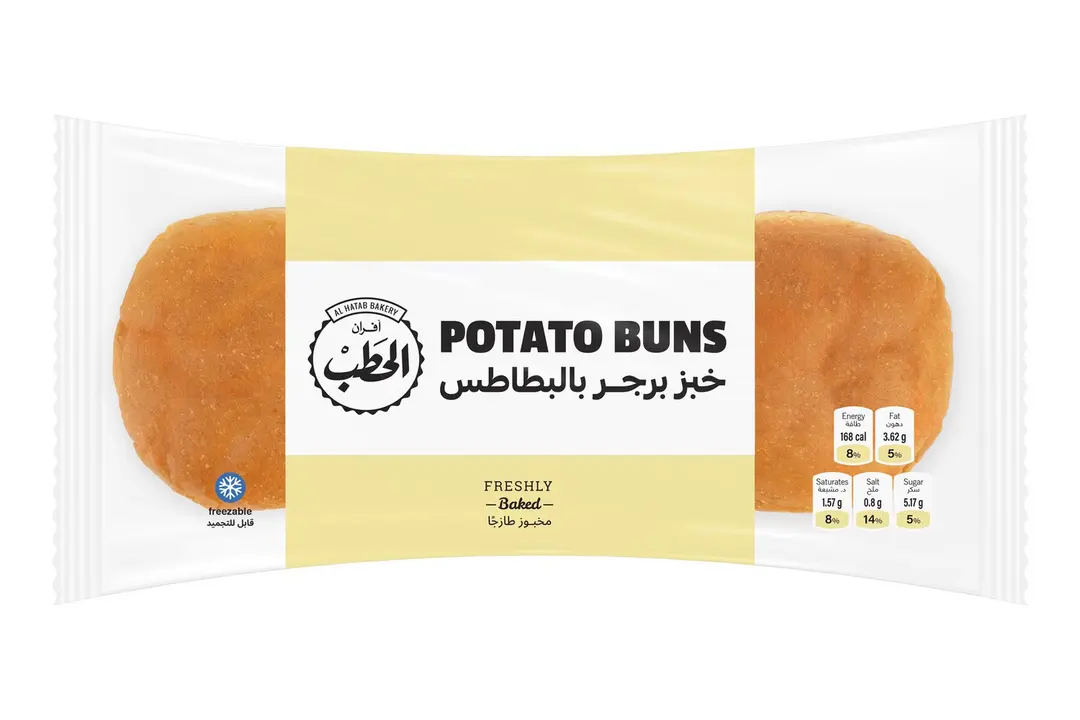 خبز برجر بالبطاطس