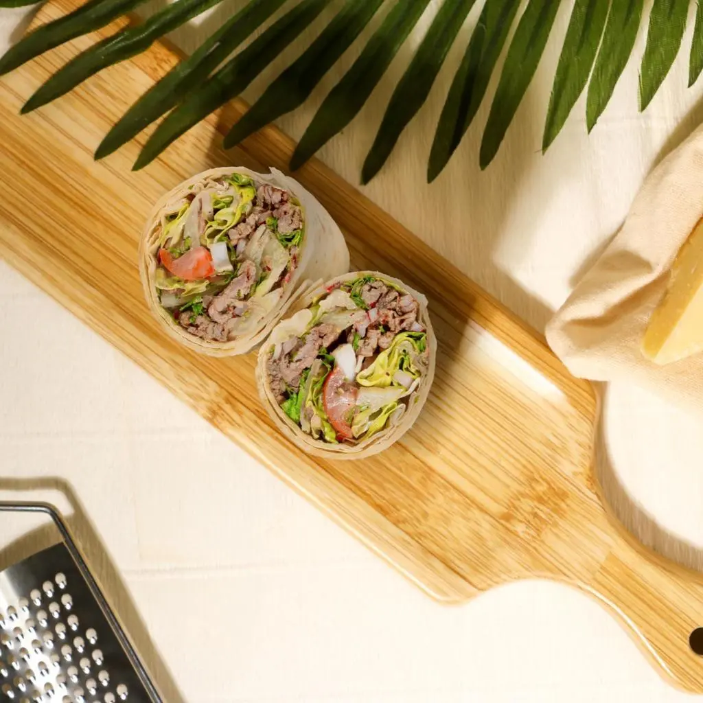 Meat Shawarma Salad Wrap