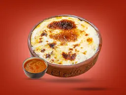 Creamy baked rice with pigeon