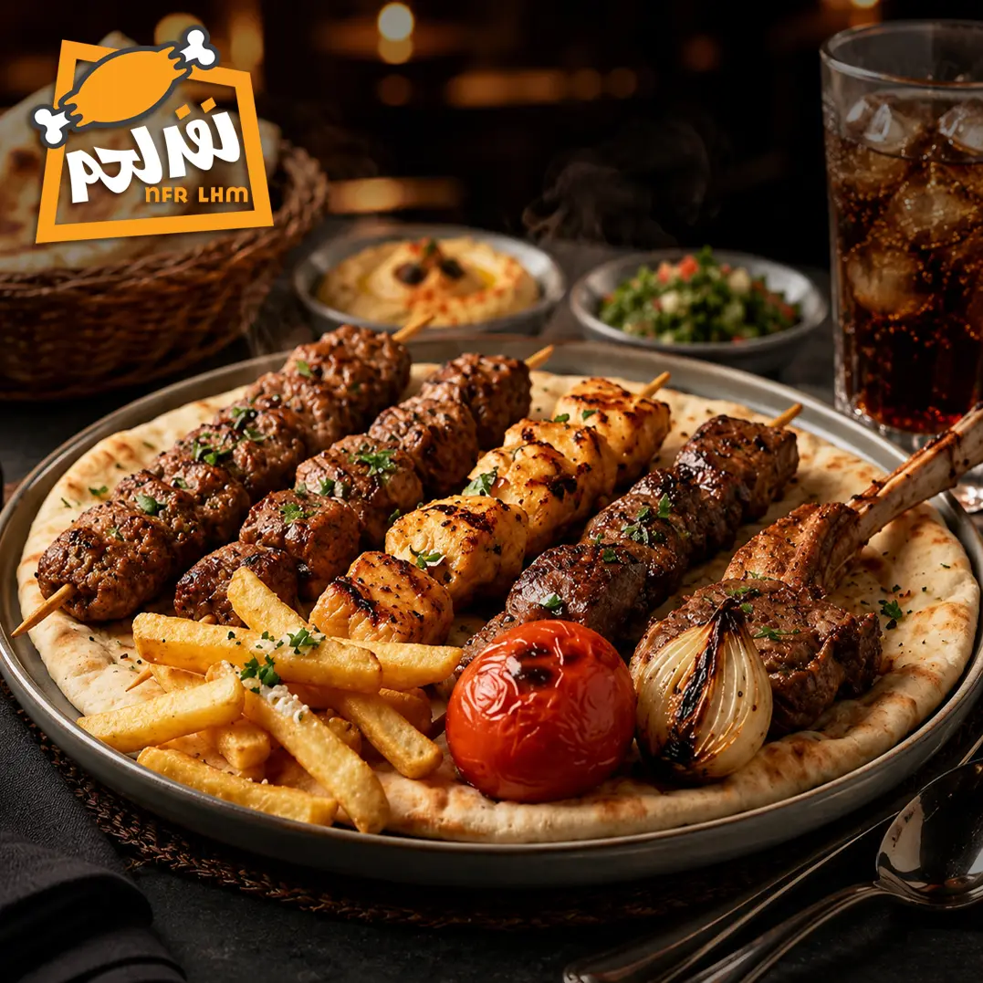 طبق مشاوي مشكلة