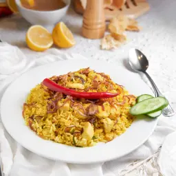 أرز مقلي أصفر جمبري