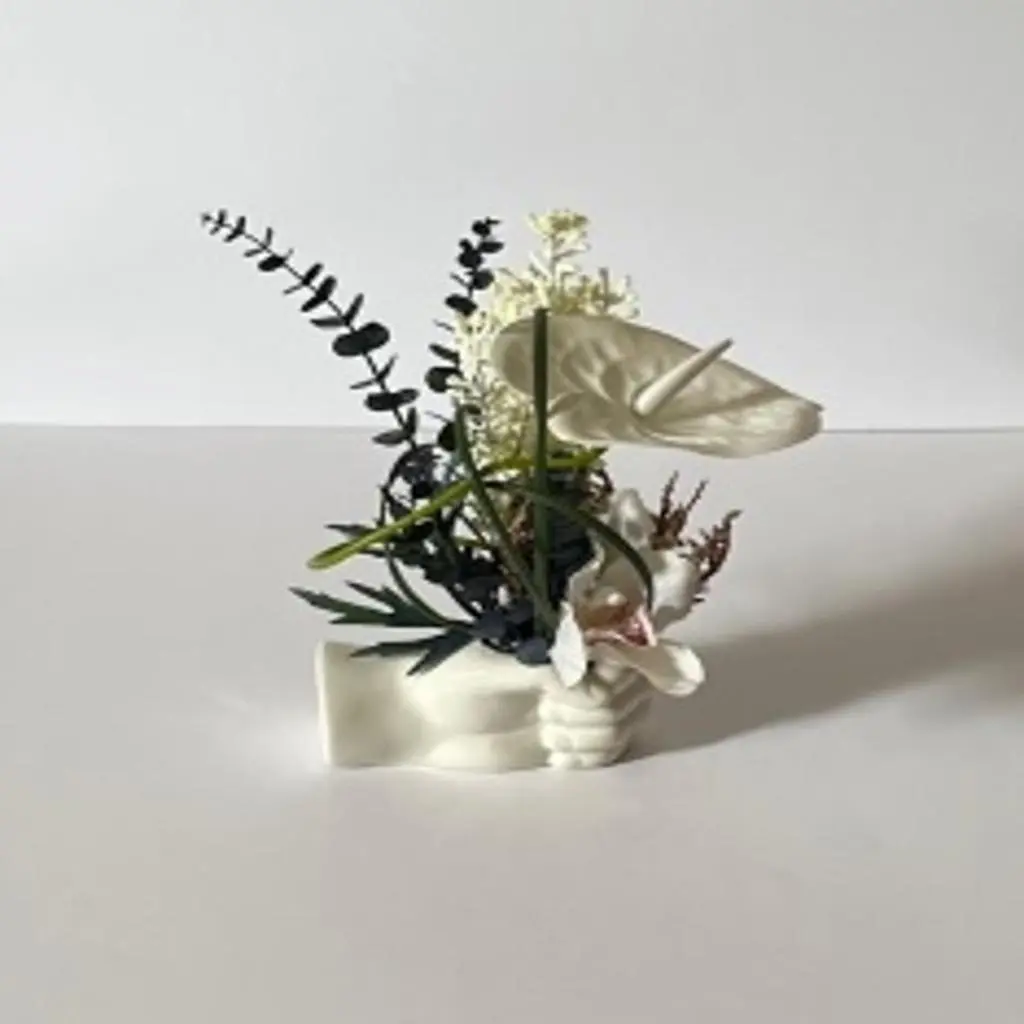 Artificial Hand Bouquet with Anthurium and Orchid Flowers