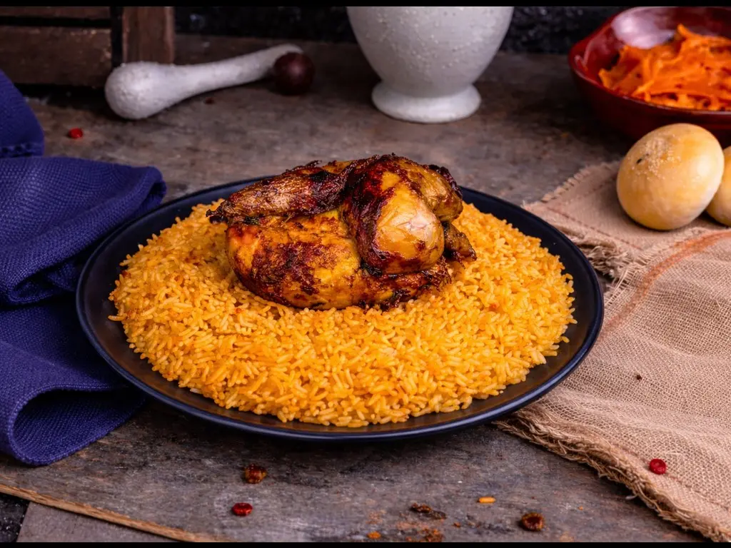 دجاج شواية مع رز امريكي