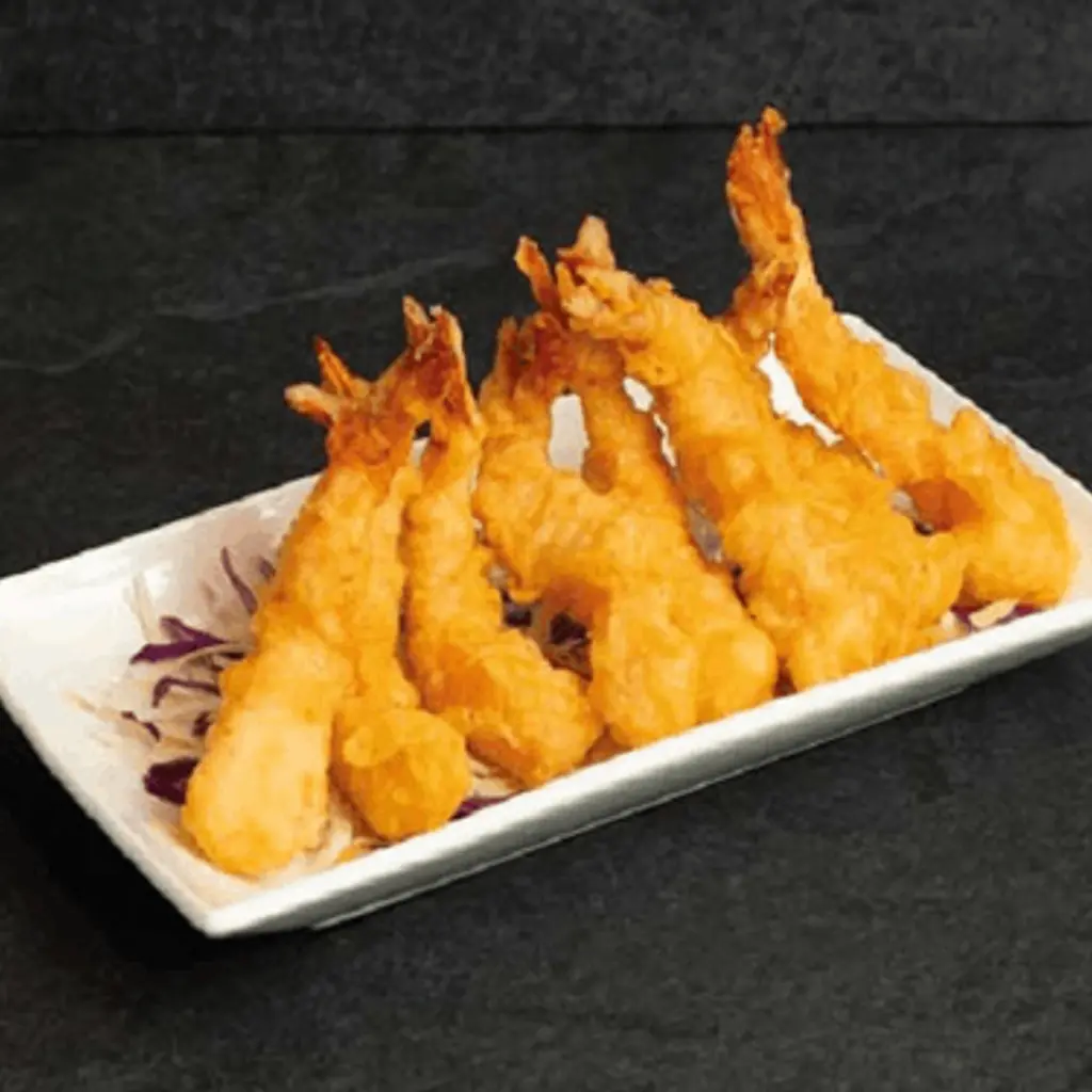 Deshelled fried shrimp