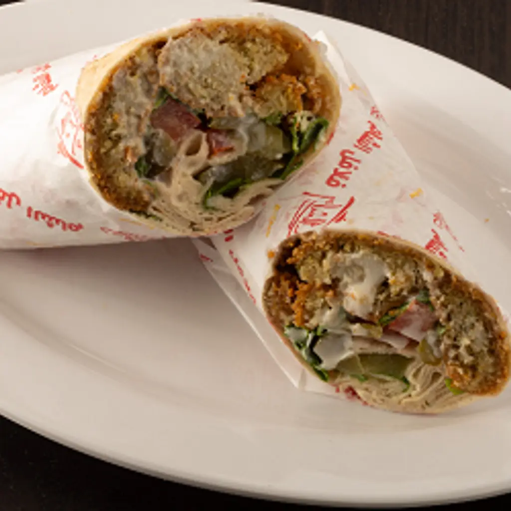 Falafel sandwich with hummus