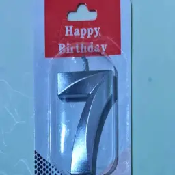 شمعة رقم سبعة فضي
