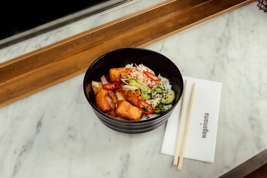 prawn gochujan rice bowl