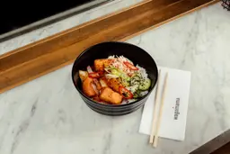 prawn gochujan rice bowl