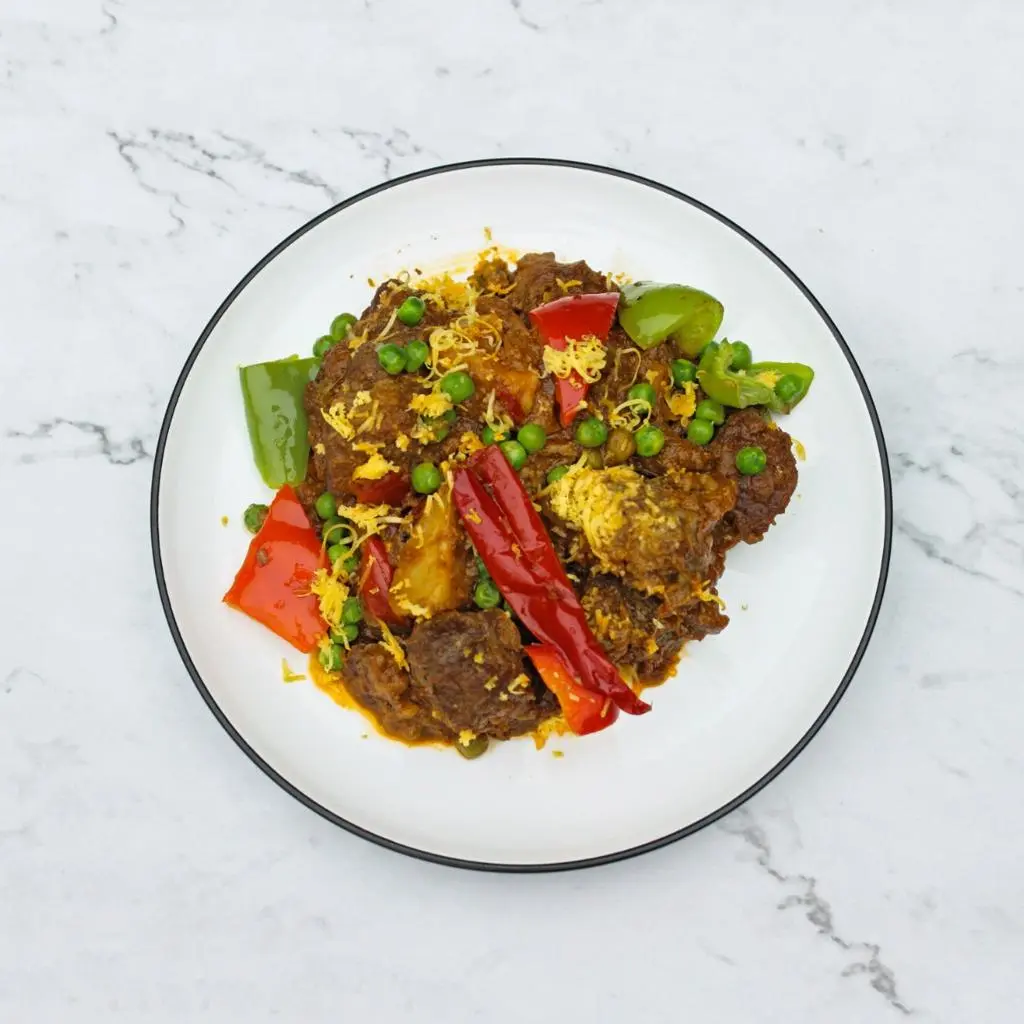 Beef Kaldereta with Rice