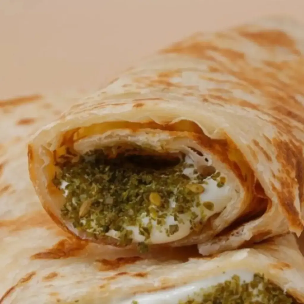 ساندويتش لبنة بالزعتر