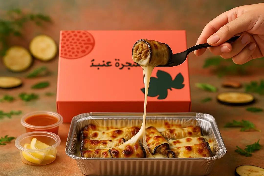 رولات باذنجان دجاج