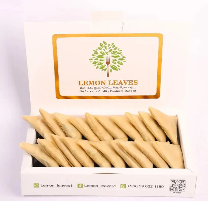 Frozen chicken samosa box