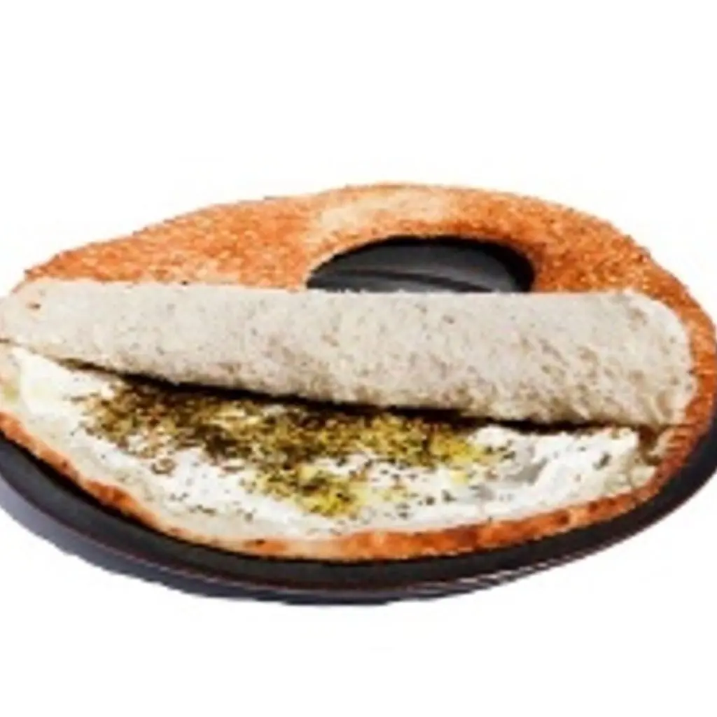 كعكة بالزعتر واللبنة