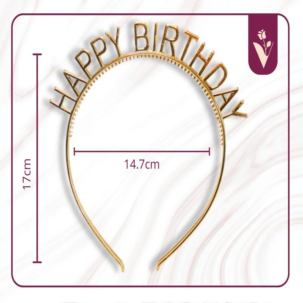 Birthday Headbands - Gold