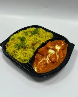 Butter chicken with lemon rice