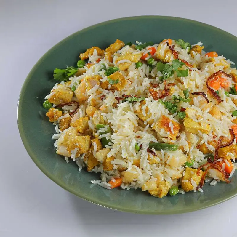 Mixed White Rice (Meat Shrimp And Chicken)