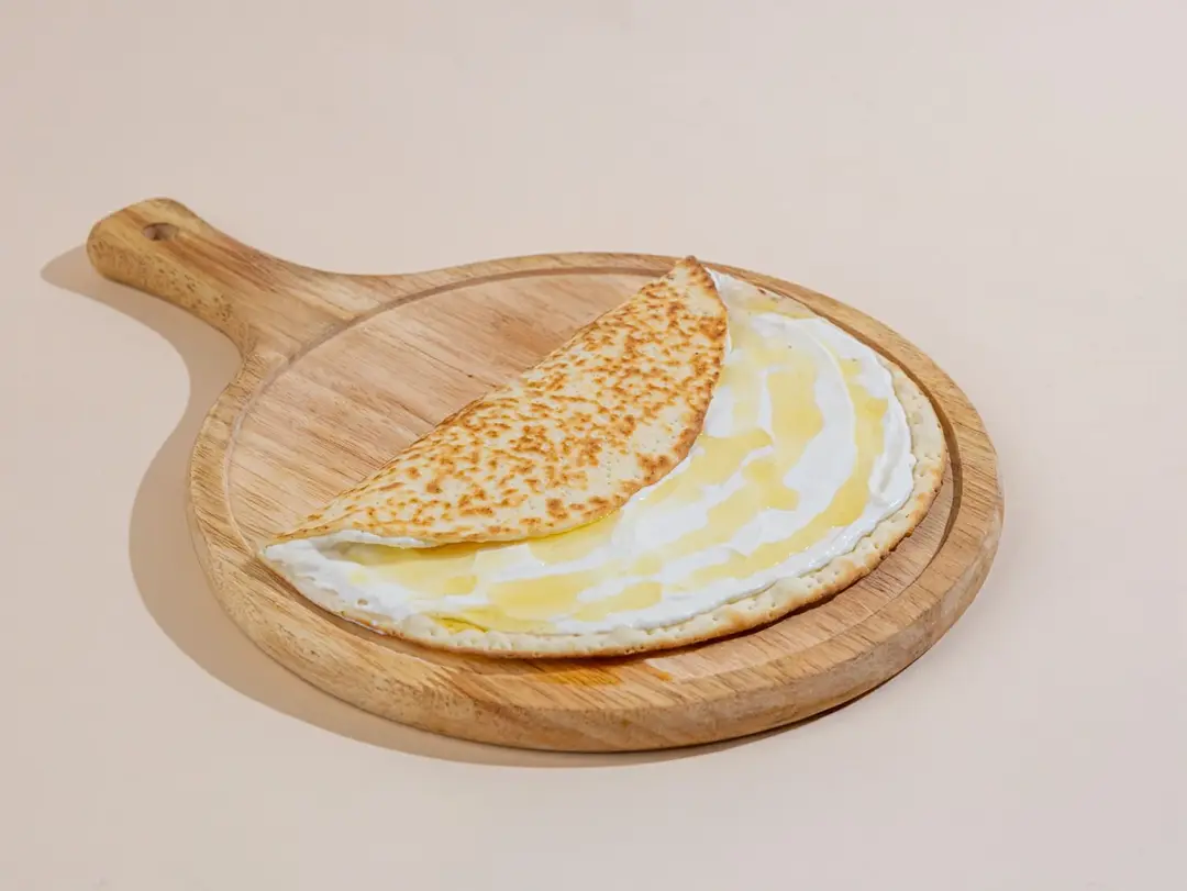 Labneh with Honey Manakish