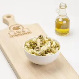 Halloumi Cheese with Olives, Zaatar and Olive Oil