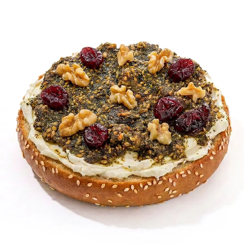 Zaatar and Cranberry bagel