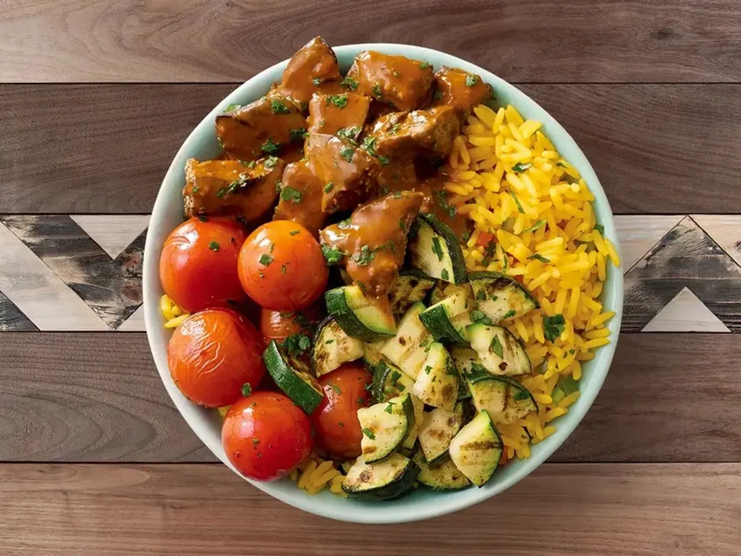 Chicken Liver with Veg and Spicy Rice