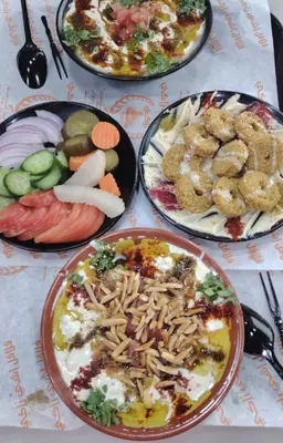 فته شاميه بالسمن