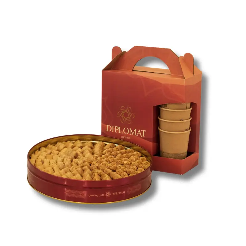 Baklawa Fingers Can with Coffee Box