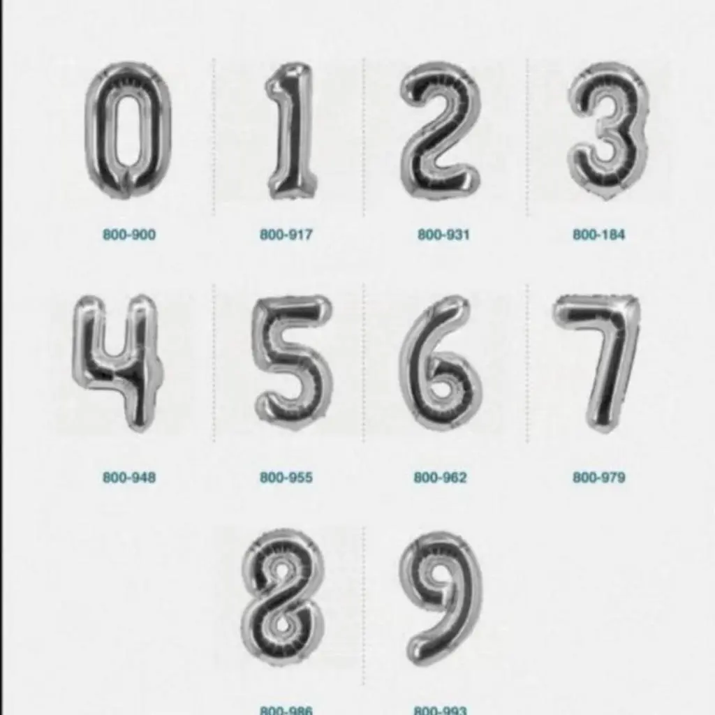 Number Helium Balloon