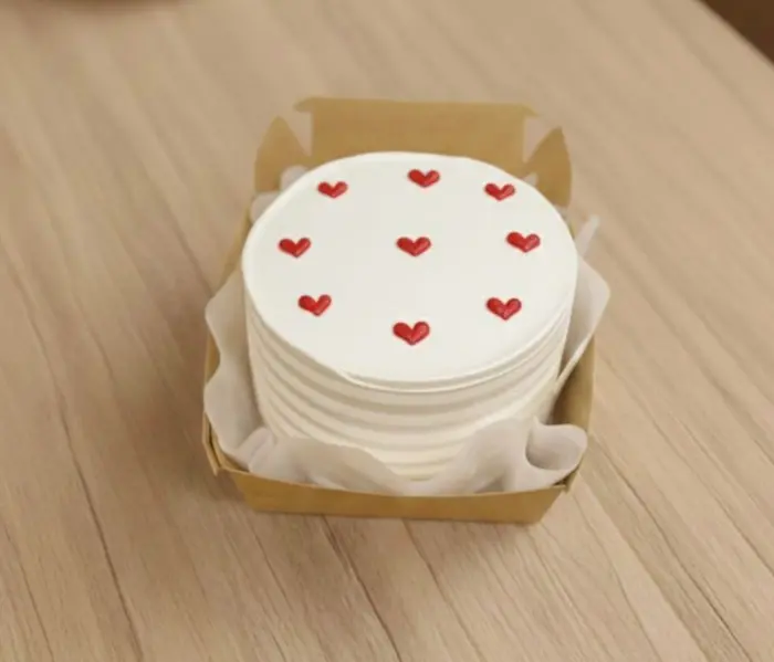 Korean hearts cake