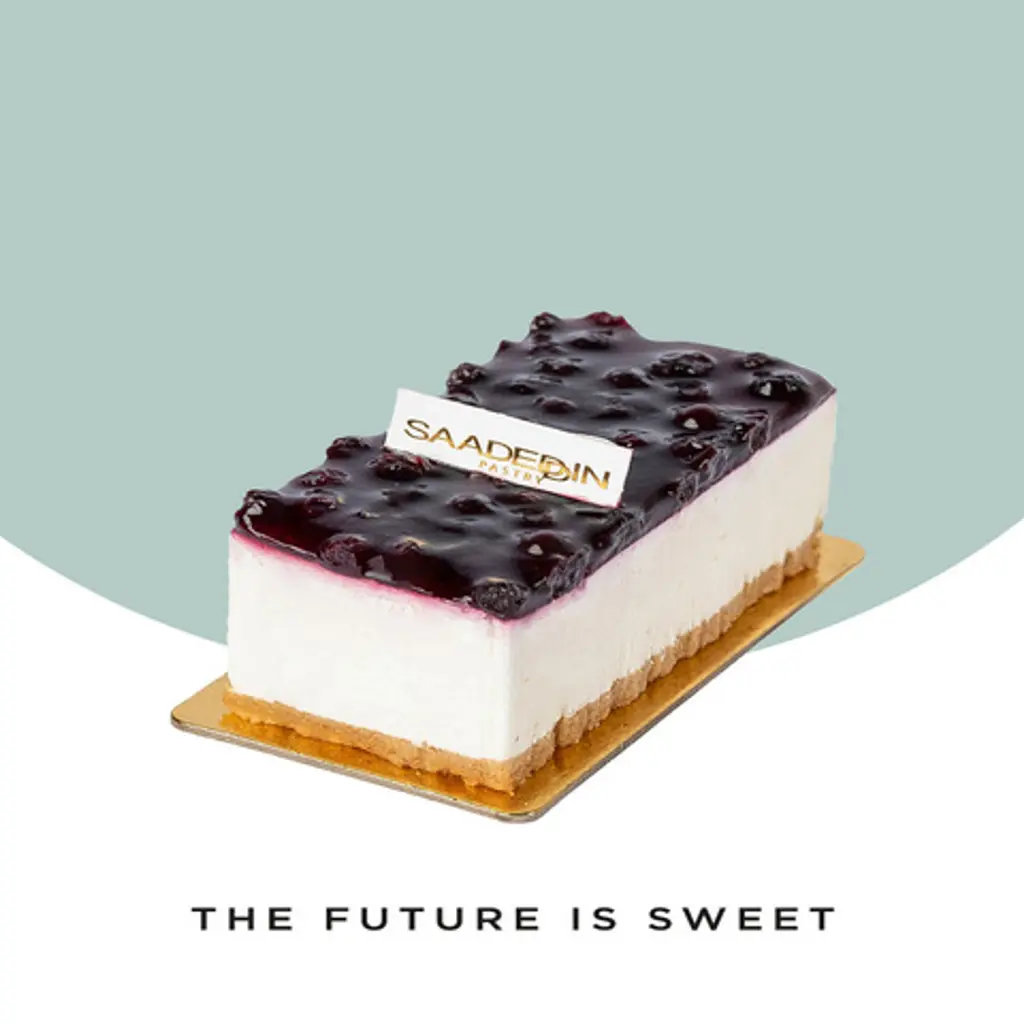 Blueberry cheesecake piece