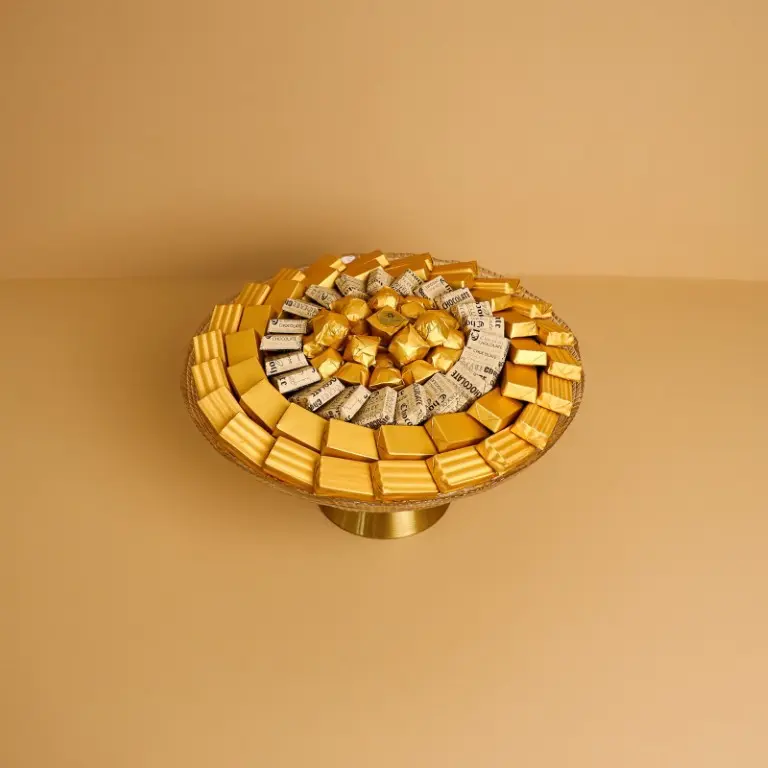 Large Golden Chocolate Plate