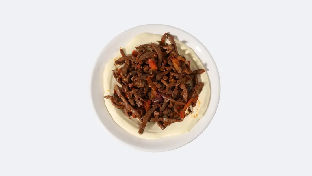 Fresh sheep liver with liquid cheese