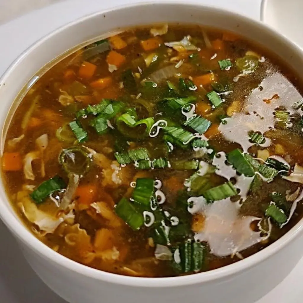 شوربة حارة وحامضة غير نباتية