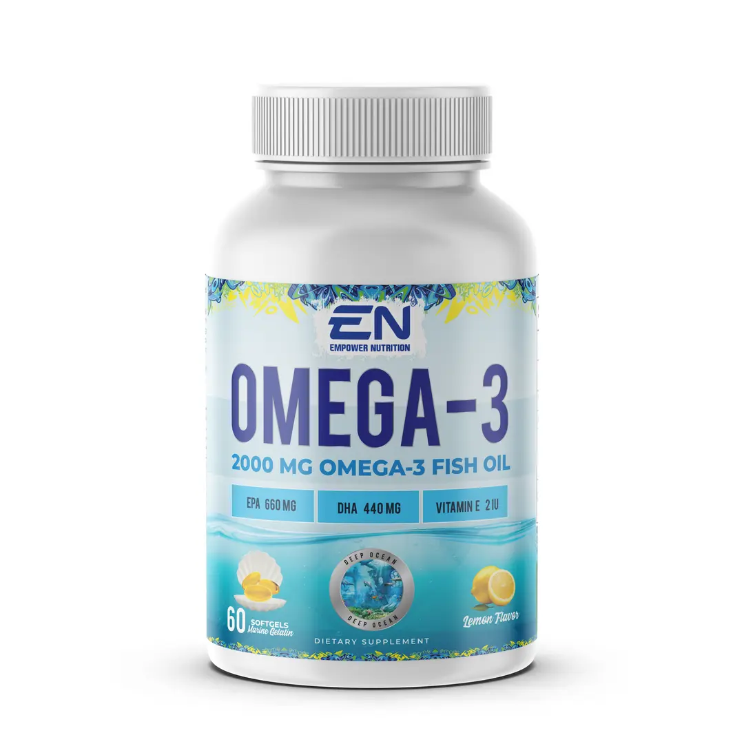 EN Omega-3 2000mg – Fish Oil with EPA & DHA – 60 Lemon Softgels
