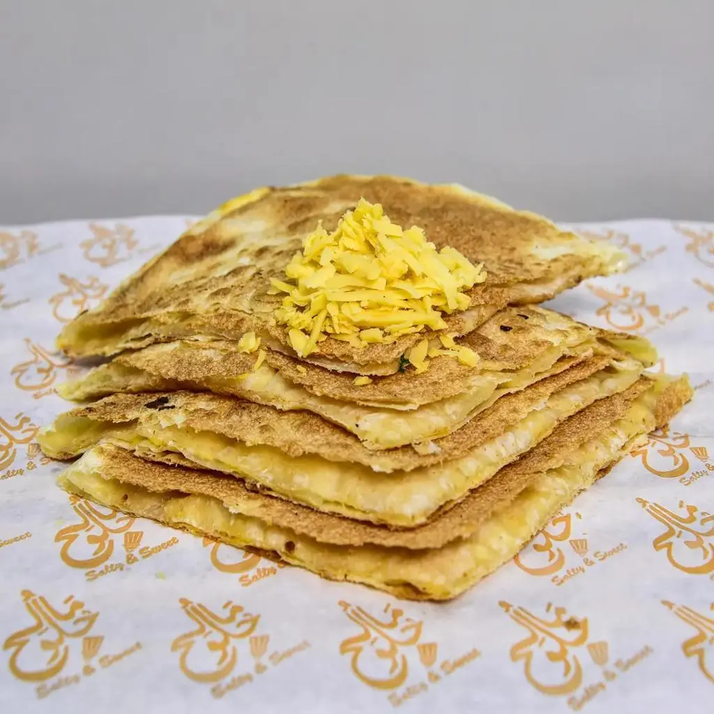 Vegetable Mutabbaq with Cheddar