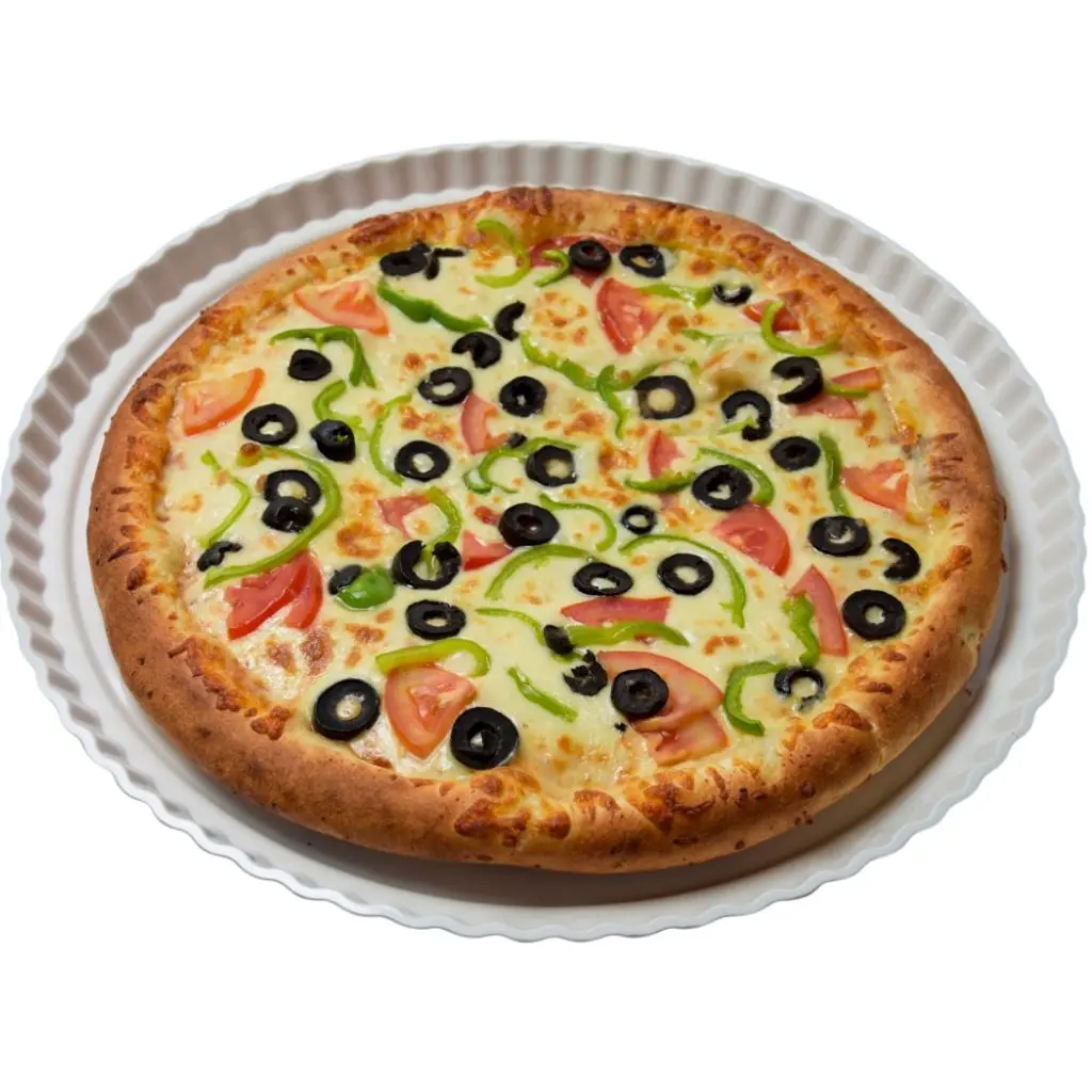 Vegetable Pizza with Liquid Cheese