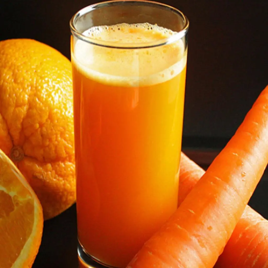 Pressed Orange and Carrot Juice