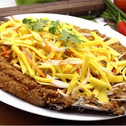 Buttered Fish & Mango Salad with Rice