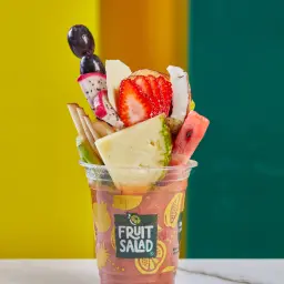 Diet Tropical Cocktail with Fruit Pieces