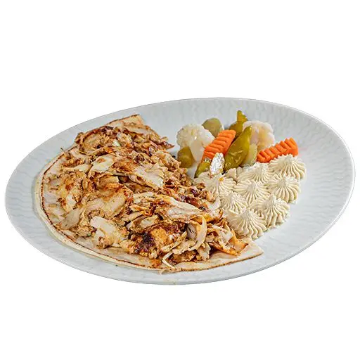 طبق شاورما دجاج