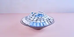 فازة رمادي شوكولا مغلف فضي