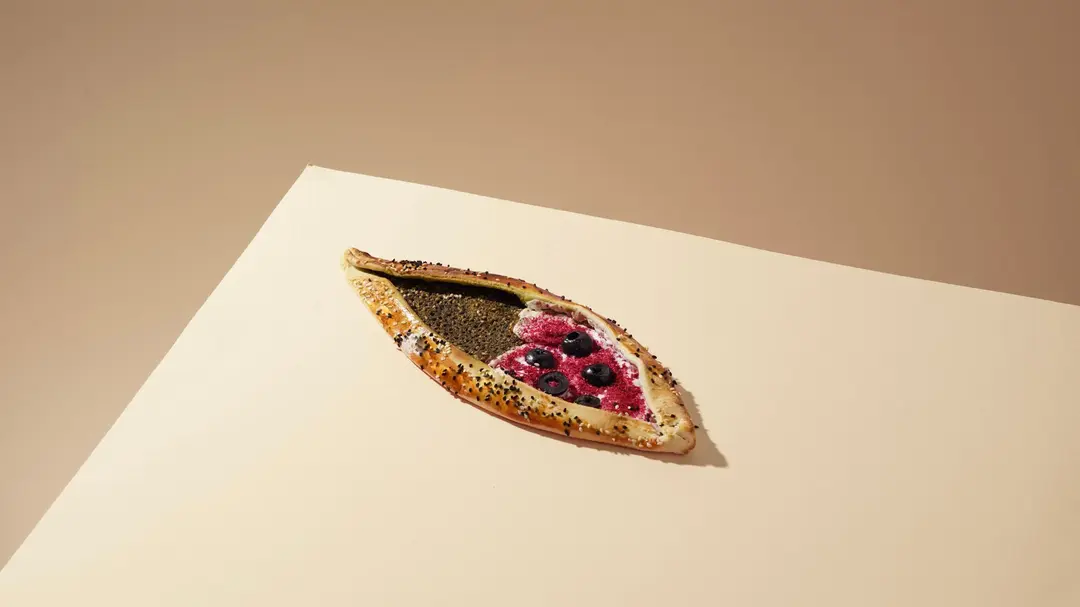 Mix Zaatar with Labneh Mankousha